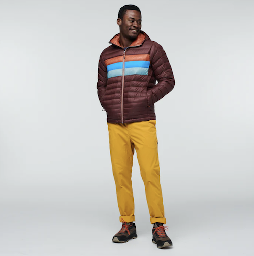 Fuego Down Hooded Jacket Chestnut | Rom Shoes